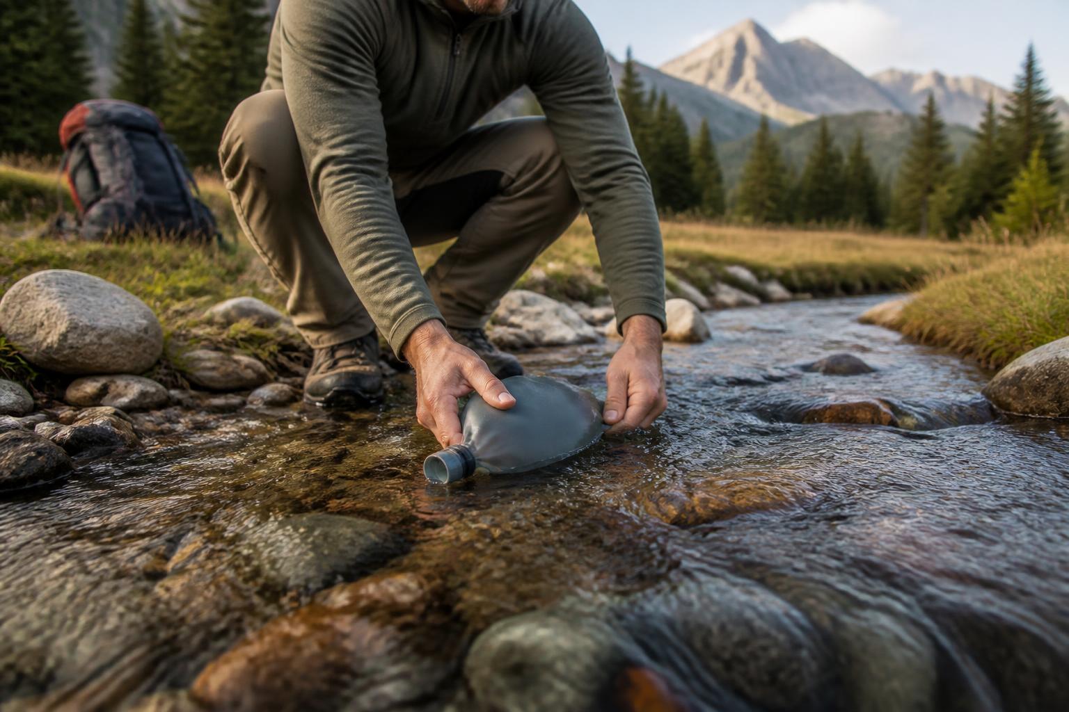 Gérer l'eau en bivouac : trouver, filtrer et transporter sans se compliquer la vie